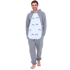 Kigurumi pižama moterims ir vyrams Onesie Totoro, pilka kaina ir informacija | Naktiniai, pižamos moterims | pigu.lt