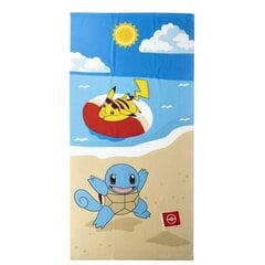 Pokemon Pikachu Squirtle 70 x 140 cm mikropluošto paplūdimio rankšluostis kaina ir informacija | Rankšluosčiai | pigu.lt