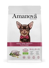 Amanova Adult Mini Obesity Turkey delight suaugusiems mažų veislių šunims su kalakutiena, 2 kg kaina ir informacija | Sausas maistas šunims | pigu.lt