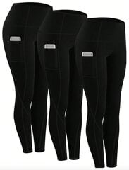 Sportinių legginų komplektas, Electronics LV-120378, juoda, 3 vnt kaina ir informacija | Sportinė apranga moterims | pigu.lt