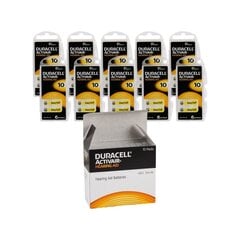 DURACELL ACTIVAIR elementai klausos aparatams 10 PR70 60 vnt. kaina ir informacija | Elementai | pigu.lt