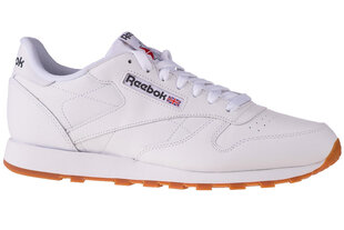 Reebok vyriški sportiniai batai Classic Lthr 49799, balti kaina ir informacija | Kedai vyrams | pigu.lt