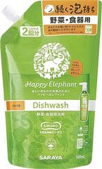 Saraya Happy Elephant indų, vaisių ir daržovių ploviklio užpildas, 500 ml kaina ir informacija | Indų plovimo priemonės | pigu.lt