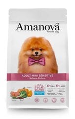 Amanova Adult Mini Sensitive Salmon Deluxe suaugusiems mažų veislių šunims su lašiša, 2 kg kaina ir informacija | Sausas maistas šunims | pigu.lt