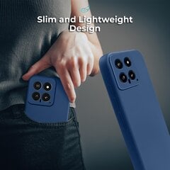 Силиконовый чехол Xiaomi 14 с подкладкой из микрофибры, Moozy Lifestyle, Синий цена и информация | Чехлы для телефонов | pigu.lt