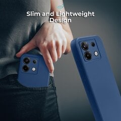 Силиконовый чехол Xiaomi Redmi Note 13 Pro 5G, Xiaomi Poco X6 с подкладкой из микрофибры, Moozy Lifestyle, Синий цена и информация | Чехлы для телефонов | pigu.lt