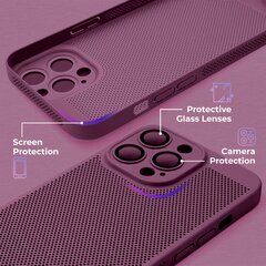 Moozy iPhone 15 Pro Max dangtelis dėklas su ventiliuojančiu dizainu VentiGuard Case, Violetinė kaina ir informacija | Telefono dėklai | pigu.lt