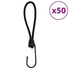 Bungee virvelės su kabliukais, 50vnt., 17cm цена и информация | Палатки | pigu.lt