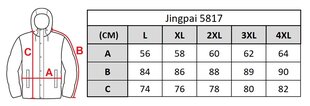 Striukė vyrams Jingpai 5817, juoda kaina ir informacija | Vyriškos striukės | pigu.lt