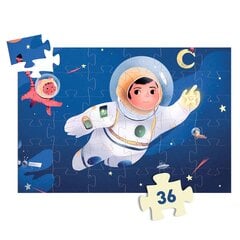 Siluetų dėlionė - Astronautas mėnulyje (36 detalės), Djeco DJ07301 kaina ir informacija | Dėlionės (puzzle) | pigu.lt