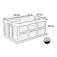 Sulankstoma dėžė, kurios keliamoji galia iki 50 kg Ben 54x37x28cm 45L mėlyna kaina ir informacija | Daiktadėžės | pigu.lt