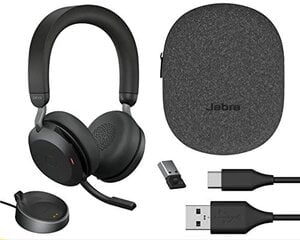 Ausinės Jabra Evolve2 75 Link380a MS Stereo USB-A kaina ir informacija | Išmanioji technika ir priedai | pigu.lt