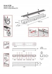 Linijinis drenažo kanalas su plieninėmis grotelėmis 1000x98 mm kaina ir informacija | Terasos grindys | pigu.lt