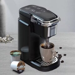 Кофемашина с фильтром, кофеварка для капсул K-Cup и молотого кофе, чайник, диспенсер для горячей воды, кофеварка на одну порцию. цена и информация | Кофемашины | pigu.lt