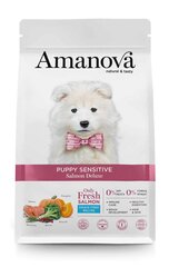 Amanova Puppy Sensitive Salmon Deluxe jauniems šuniukams su lašiša, 2 kg kaina ir informacija | Sausas maistas šunims | pigu.lt