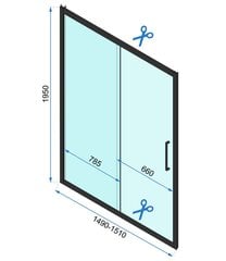 Dušo kabina Rapid Slide Chrom 130x80 цена и информация | Душевые кабины | pigu.lt