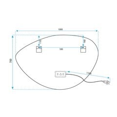 Veidrodis LED 70x100cm FOG цена и информация | Зеркала в ванную | pigu.lt