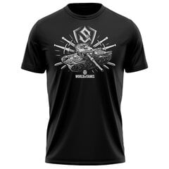 Vyriški Marškinėliai World of Tanks Sabaton Tank Logo Limited Edition, Juodi 3XL kaina ir informacija | Vyriški marškinėliai | pigu.lt