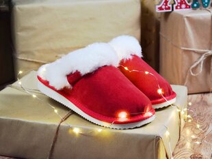 Moteriškos odinės šlepetės IreShoes Red Home Slippers Premium Slippers kaina ir informacija | Šlepetės moterims | pigu.lt