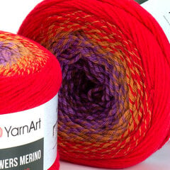 Пряжа YarnArt Flowers Merino 225г, 590 метров, цвет 541 цена и информация | Принадлежности для вязания | pigu.lt