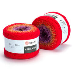 Пряжа YarnArt Flowers Merino 225г, 590 метров, цвет 541 цена и информация | Принадлежности для вязания | pigu.lt