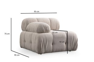 Sofa Petite 2, smėlio spalvos kaina ir informacija | Sofos | pigu.lt