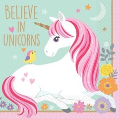 Servetėlės ​​Magical Unicorn 25cm, pakuotėje 16 vnt kaina ir informacija | Dekoracijos šventėms | pigu.lt