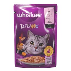 Whiskas Tasty Mix su lašiša ir morkomis, 85 g x 28 vnt. kaina ir informacija | Konservai katėms | pigu.lt