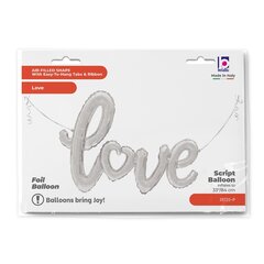 Raidės „Love Script Silver“ kaina ir informacija | Balionai | pigu.lt