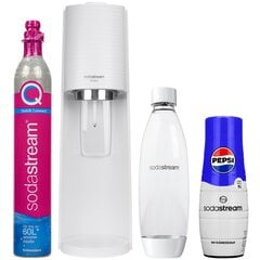 "SodaStream Terra White" sodos aparatas + vienas butelis + "SodaStream Pepsi" sirupas kaina ir informacija | Gazuoto vandens aparatai ir priedai | pigu.lt