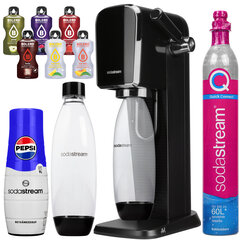 "SodaStream Art Saturator Black" + "Pepsi" sirupas + "Bolero цена и информация | Аппараты для газирования воды | pigu.lt