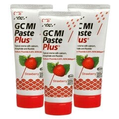 Зубная паста GC Mi Paste Plus Жидкая эмаль с фтором Клубника 35 мл. (3 шт.) цена и информация | Зубные щетки, пасты | pigu.lt