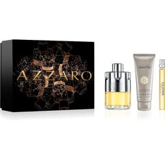 Kosmetikos rinkinys Azzaro Wanted EDT vyrams: tualetinis vanduo 100 ml + tualetinis vanduo 10 ml + dušo gelis 75 ml цена и информация | Мужские духи | pigu.lt