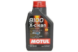 Variklio alyva Motul 8100 X-CLEAN 5W40 C3, 1L kaina ir informacija | Variklinės alyvos | pigu.lt