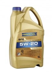 Variklio alyva Ravenol SFE SAE 5W20, 5L kaina ir informacija | Variklinės alyvos | pigu.lt