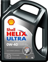 Variklio alyva Shell Helix Ultra 0W40, 4L kaina ir informacija | Shell Autoprekės | pigu.lt