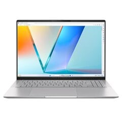 Asus Vivobook S 16 OLED M5606UA-MX078W 16"/AMD Ryzen 7-8845HS/16 GB/LPDDR5X/SSD 1000 GB/AMD Radeon Graphics/Windows 11 Home/ENG/Silver kaina ir informacija | Nešiojami kompiuteriai | pigu.lt