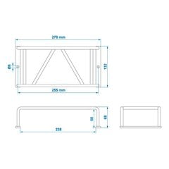 Priekabos priešgaisrinė apsauga 238x132x58mm blizgus kaina ir informacija | Priekabos ir jų dalys | pigu.lt