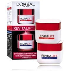 Veido priežiūros rinkinys L'Oreal Revitalift moterims: dieninis kremas 50 ml + naktinis kremas 50 ml kaina ir informacija | Veido kremai | pigu.lt