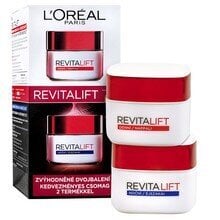 Veido priežiūros rinkinys L'Oreal Revitalift moterims: dieninis kremas 50 ml + naktinis kremas 50 ml kaina ir informacija | Veido kremai | pigu.lt