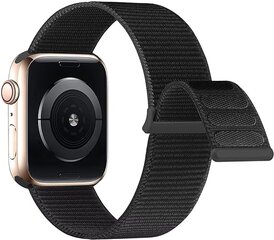 Lobnhot Nailoninis Dirželis, Suderinamas Su "Apple Watch" - Juodas, 44 Mm kaina ir informacija | Išmaniųjų laikrodžių ir apyrankių priedai | pigu.lt