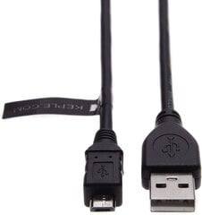 "Keple" "Micro Usb" Įkrovimo Kabelis, Greitas, Juodas, 50 Cm kaina ir informacija | Kabeliai ir laidai | pigu.lt