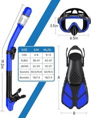 Vonivi nardymo rinkinys l/xl dydis kaina ir informacija | Plaukimo akiniai | pigu.lt