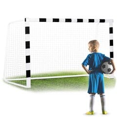 Futbolo vartai 300 x 200 x 120 cm NS-465 juodai balta цена и информация | Футбольные ворота и сетки | pigu.lt