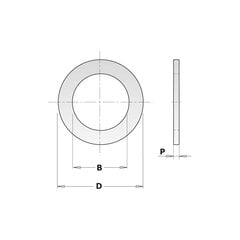 299.213.00 PJŪKLO DANTIES ADAPTERIS / D25,4 MM D19,05 MM kaina ir informacija | Pjūklai, pjovimo staklės | pigu.lt