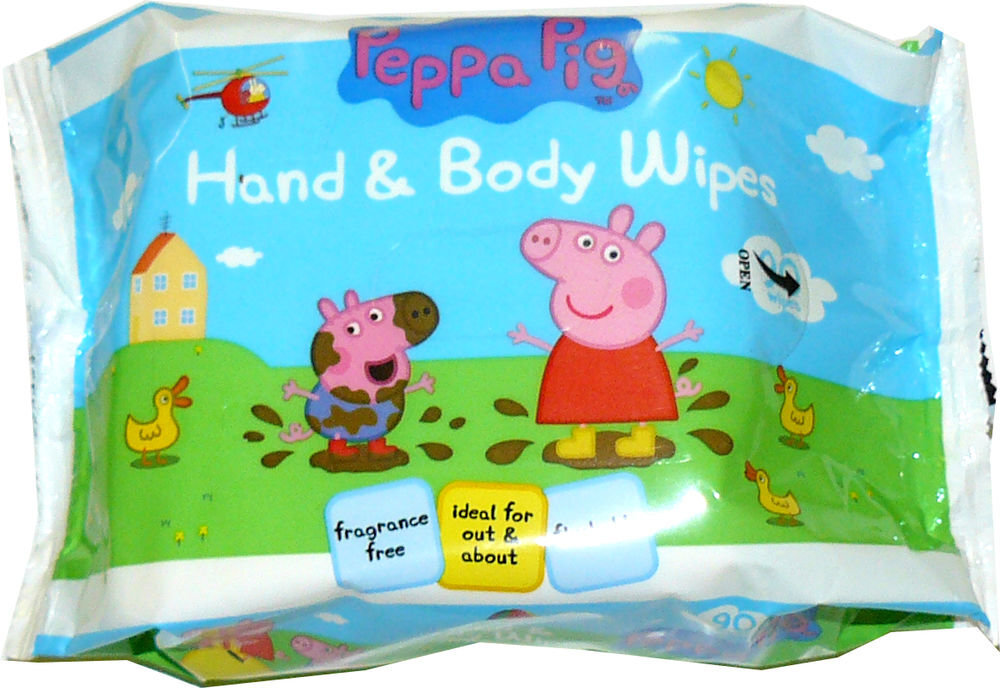 Drėgnos servetėlės kūnui Peppa Pig, 90 vnt. kaina ir informacija | Vatos gaminiai, drėgnos servetėlės | pigu.lt