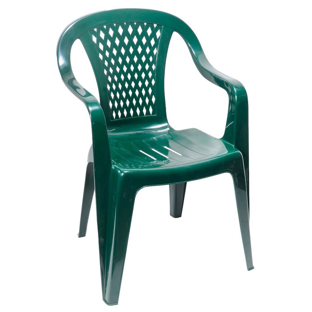 Plastikinė kėdė Diament, žalia kaina ir informacija | Lauko kėdės, foteliai, pufai | pigu.lt