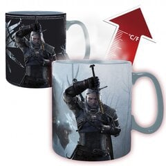 The Witcher Mug Heat Change 460 ml Geralt & Ciri kaina ir informacija | Žaidėjų atributika | pigu.lt