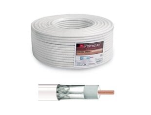 Opticum TV/SAT antenna cable RG6 AX-2S48, 100m kaina ir informacija | Kabeliai ir laidai | pigu.lt