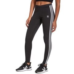 „Adidas Originals“ moteriškos tamprės juodos spalvos 3 Stripes Tight H09426 цена и информация | Женские брюки | pigu.lt